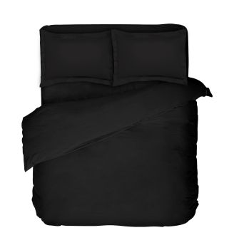 Черно луксозно спално бельо, 100% Памучен сатен, 4 части